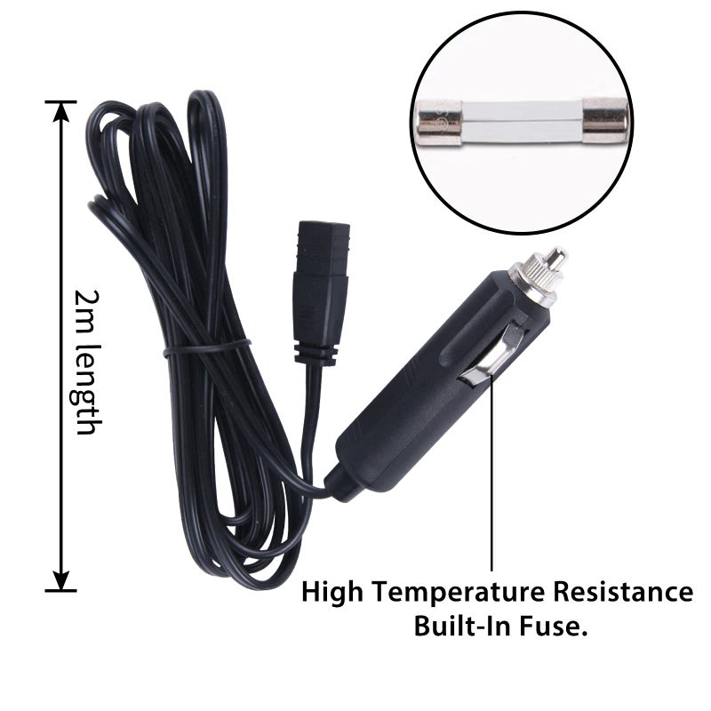CSBY 2m 12V DC Replacement Car Cooler Cool Box Mini Fridge 2 Pin Lead Cable Plug Wire - Image 5
